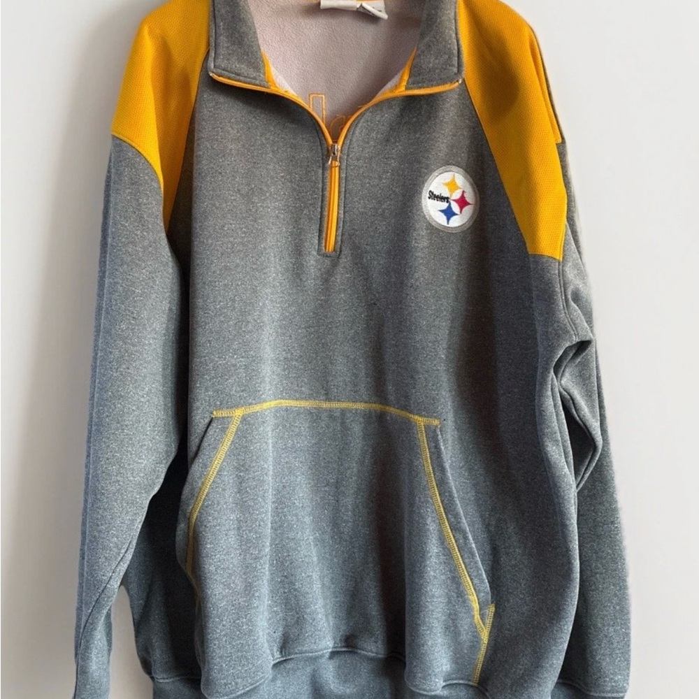 Pittsburgh Steelers Quarter-Zip Sweatshirt jacket majestic NFL Football